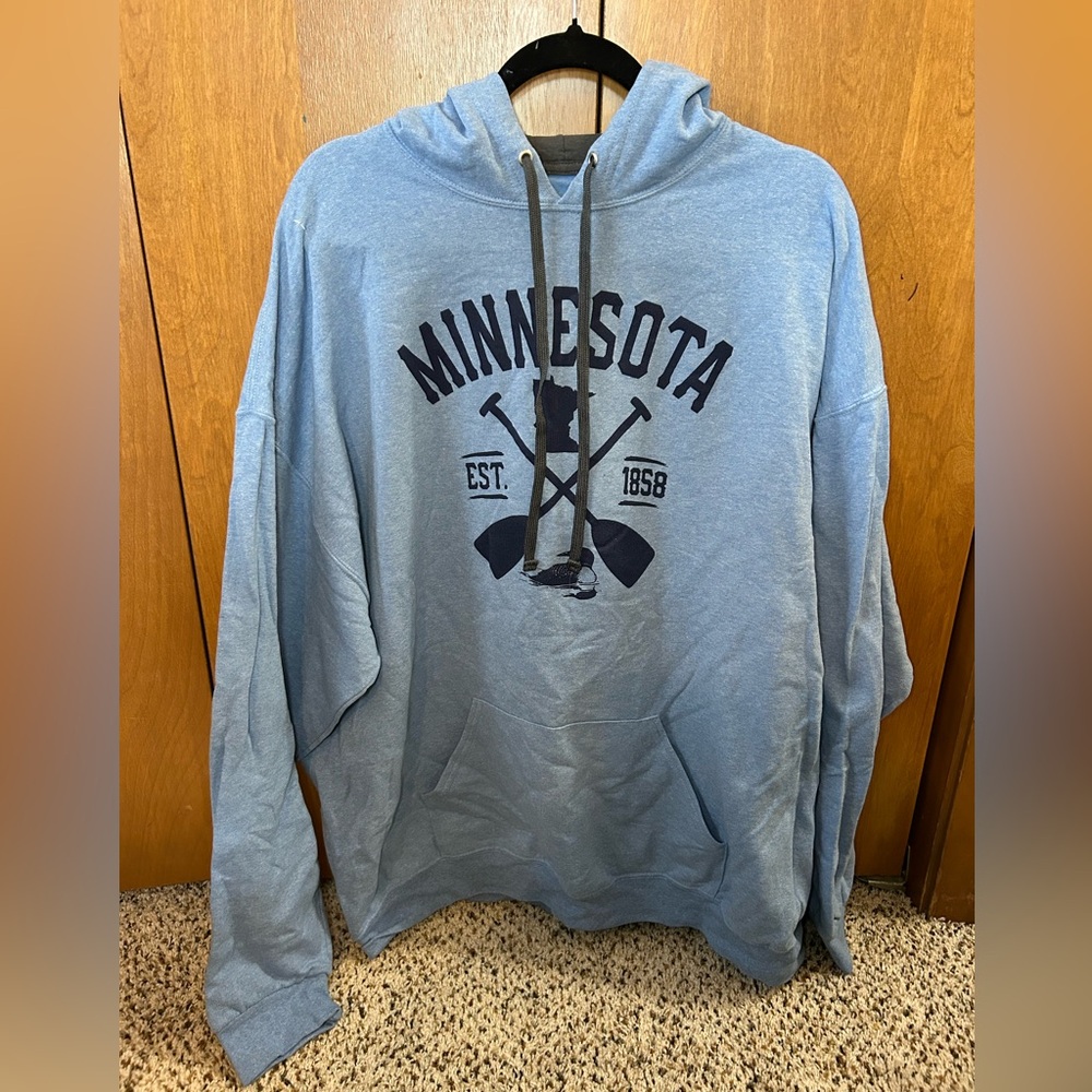 Blue Minnesota Graphic Hoodie